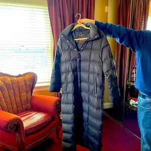 Montcler down winter coat, full length, size 1
